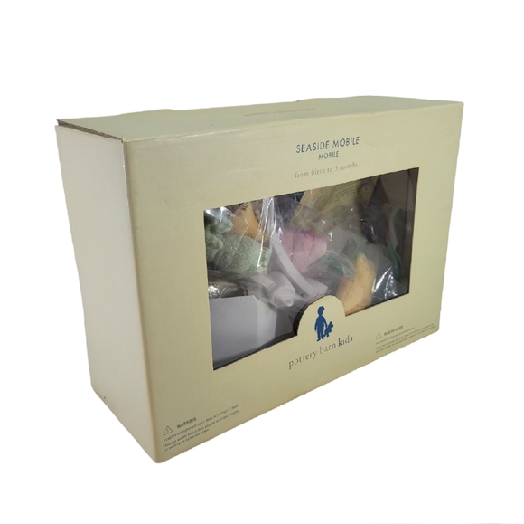 Pottery Barn Kids Seaside Mobile Musical Plush Wooden - Nursery- Open Box - Picture 9 of 12